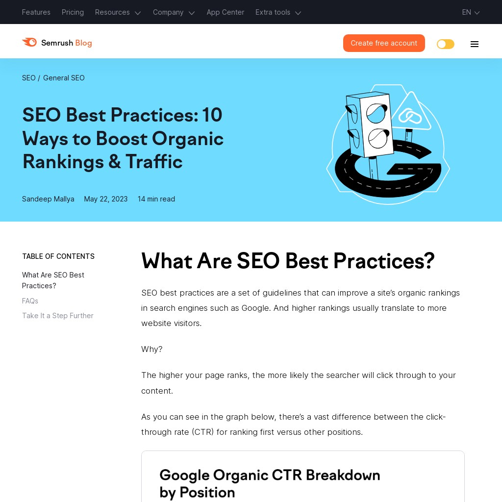 SEMRush Blog: SEO Best Practices