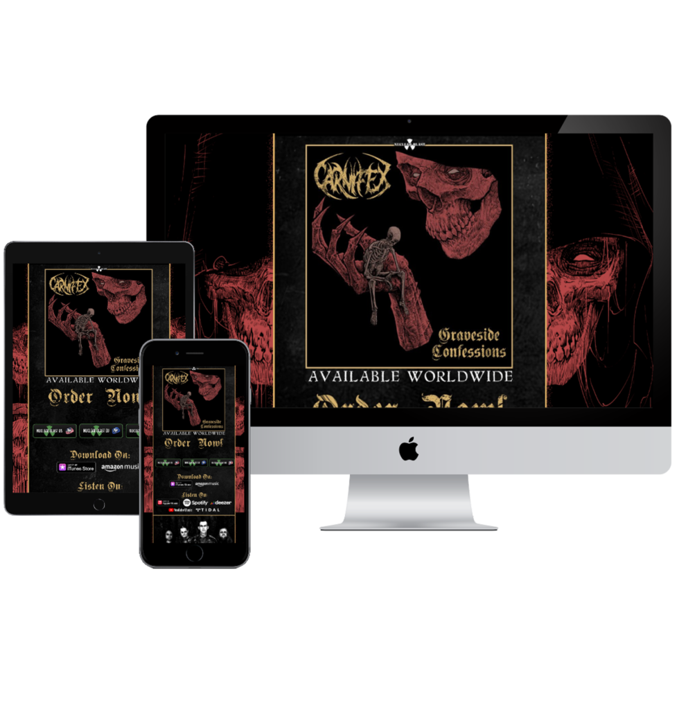 Carnifex "Graveside Confessions" Nuclear Blast Records Landing Page